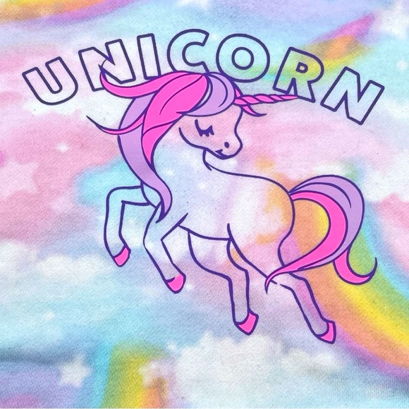 065 H&M Unicorn Pastel Rainbow Hoodie - Picture 4 of 4